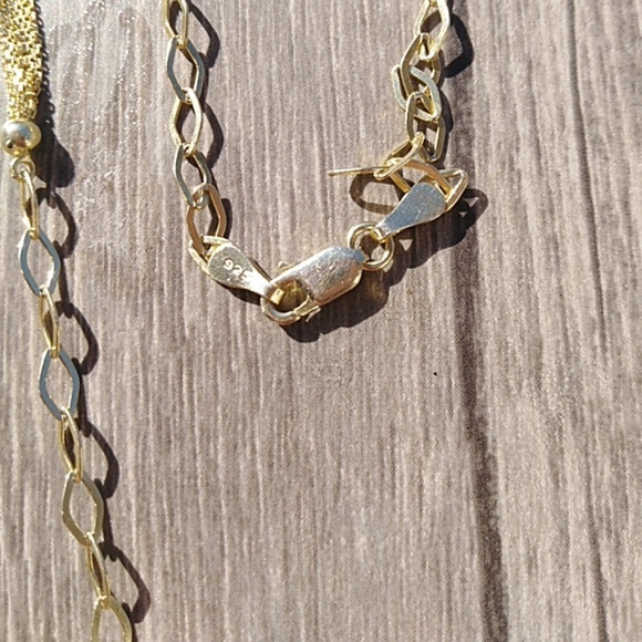 Sterling Silver necklace with 14k gold overlay - Picture 2 of 4